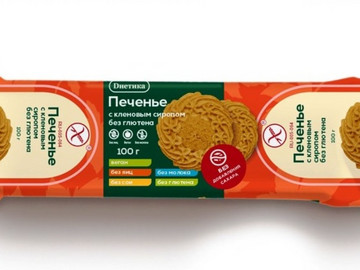 Печенье с кленовым сиропом без сахара б/глют. 100гр. ТМ 