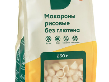 Макаронные изделия из рисовой муки. Ракушка.